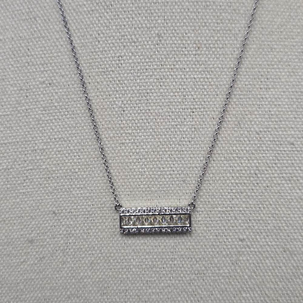 What a Moment Rhodium Plated Lemon CZ Necklace
